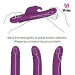 Vibrador Rotativo com Plug Estimulador Clitoriano 7 Níveis de Vibração Vibe Alvin - Imagem 9