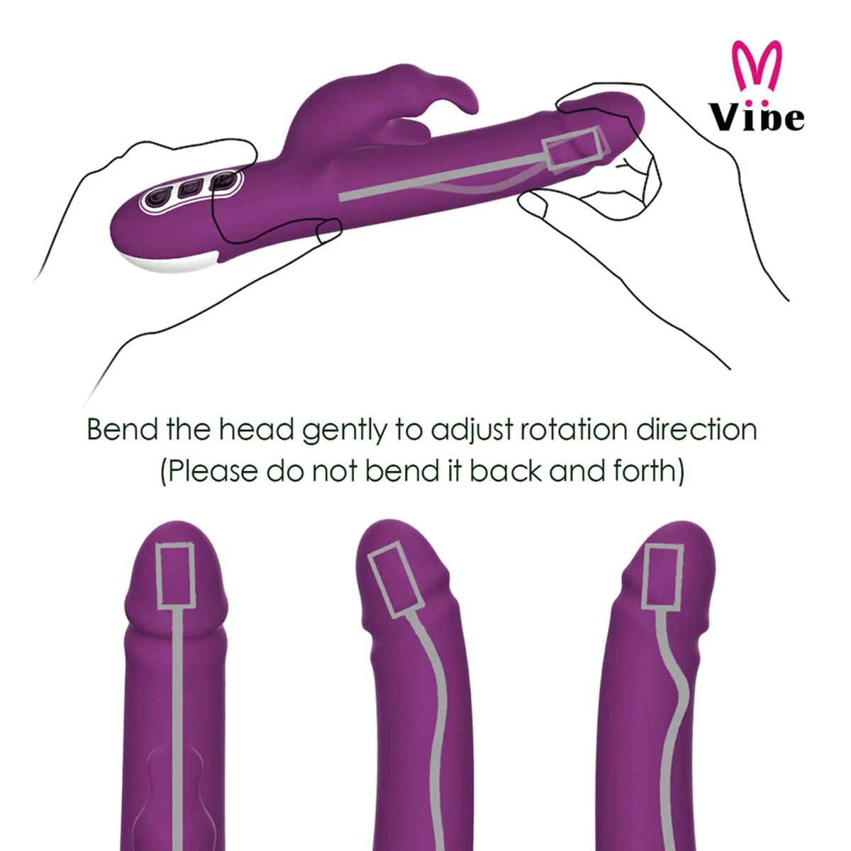 Vibrador Rotativo com Plug Estimulador Clitoriano 7 Níveis de Vibração Vibe Alvin  Imagem 9