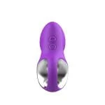 Vibrador Feminino com Estímulo Duplo Ponto G e Clitóris 10 Modos de Vibração USB Silicone Premium Roxo - Imagem 3