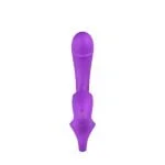 Vibrador Feminino com Estímulo Duplo Ponto G e Clitóris 10 Modos de Vibração USB Silicone Premium Roxo - Imagem 5