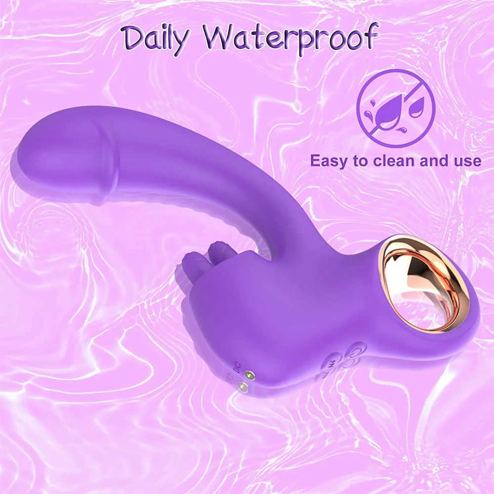 Vibrador Feminino com Estímulo Duplo Ponto G e Clitóris 10 Modos de Vibração USB Silicone Premium Roxo  Imagem 13