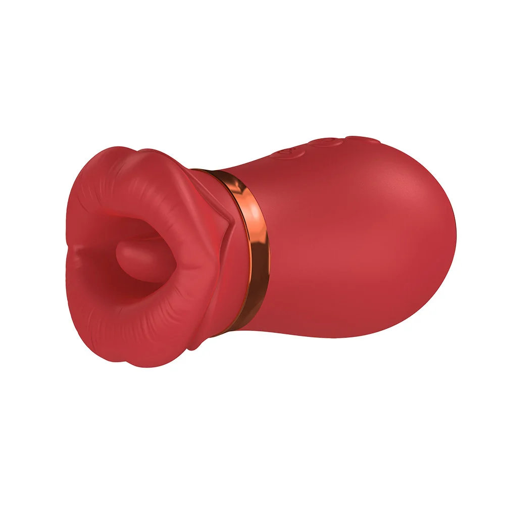 Simulador de sexo oral com formato de boca,10 modos de vibração estímulos 10 modos de sucção  Imagem 2