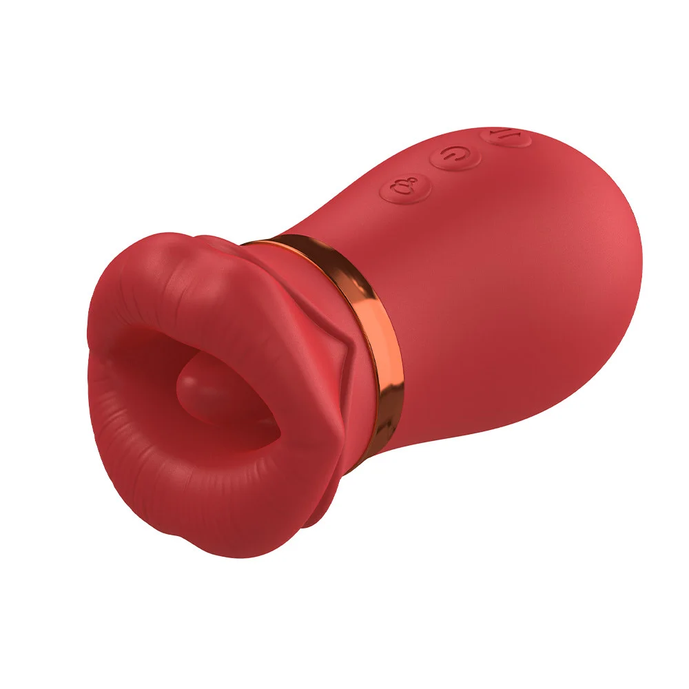 Simulador de sexo oral com formato de boca,10 modos de vibração estímulos 10 modos de sucção  Imagem 6