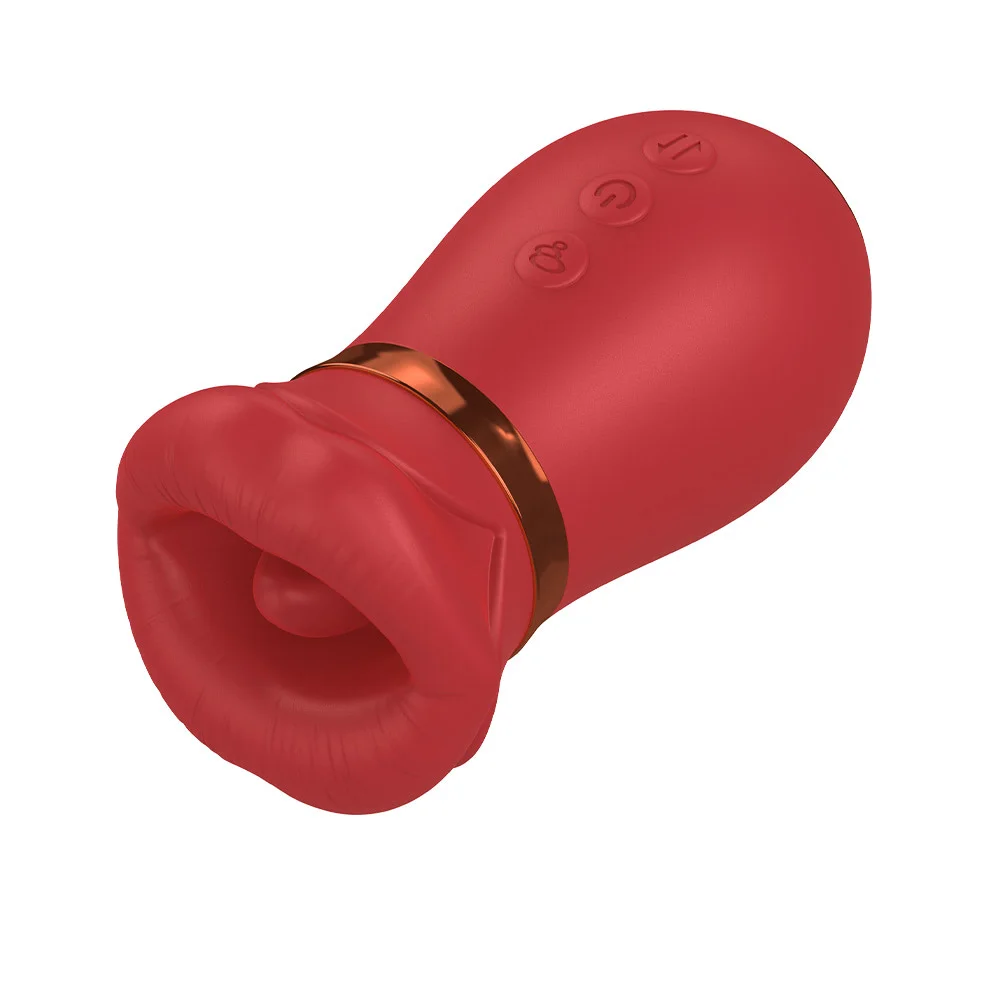 Simulador de sexo oral com formato de boca,10 modos de vibração estímulos 10 modos de sucção  Imagem 11