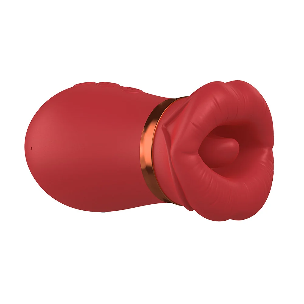 Simulador de sexo oral com formato de boca,10 modos de vibração estímulos 10 modos de sucção  Imagem 3