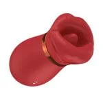 Simulador de sexo oral com formato de boca,10 modos de vibração estímulos 10 modos de sucção