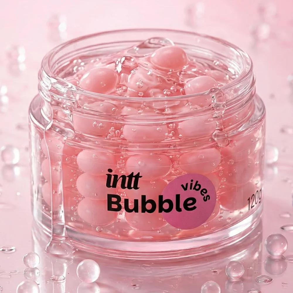 Intt Bubble Vibes Gel Deslizante com Esferas de Ativação Térmica e Vibratória Chiclete | 120g  Imagem 2