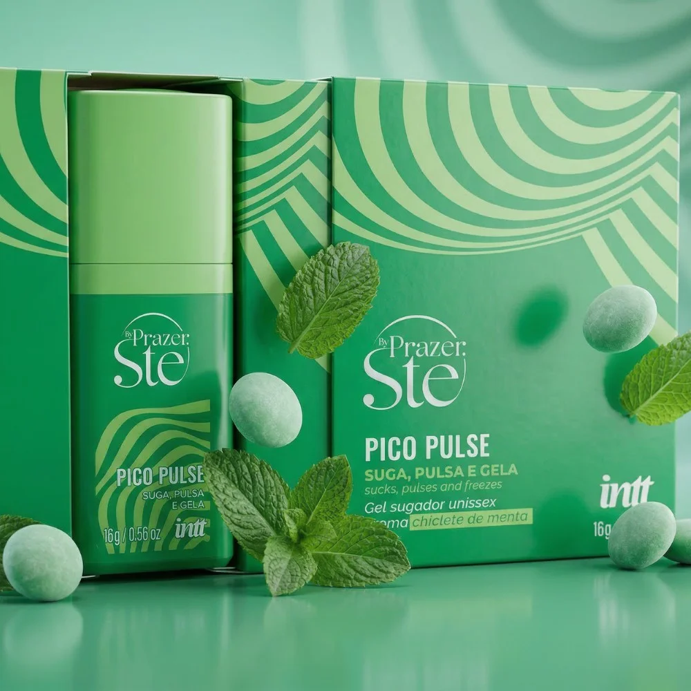 Intt Pico Pulse Gel com Aroma de Menta e Efeito de Sucção, Pulsação e Vibração 16g  Imagem 3