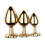 Plug Anal Pequeno Aço Dourado Coração - Imagem 7
