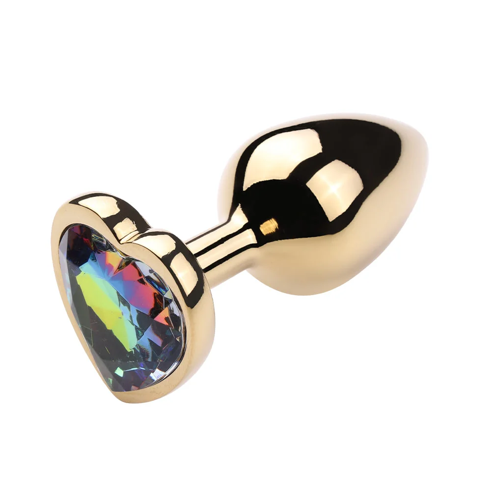 Plug Anal Pequeno Aço Dourado Coração  Imagem 9