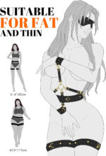 Kit de Bondage BDSM para Adultos com 6 peças, algemas ajustáveis, tornozelos, coxas, cintura, venda e tiras cruzadas - Imagem 4