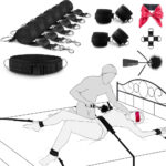 Kit de Bondage para cama - Sling,Algemas,Algemas Cruzadas,Venda,Cócegas,Penas - Imagem 2