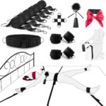 Kit de Bondage para cama - Sling,Algemas,Algemas Cruzadas,Venda,Cócegas,Penas - Imagem 5