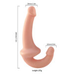 Pênis Dildo Duplo Strapless 20x3,3x2,6cm - Imagem 10