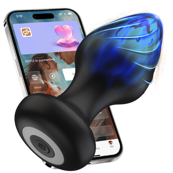 Plug Anal Vibratório com Controle por Aplicativo à Distância - 9 Funções em Silicone Macio