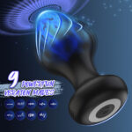 Plug Anal Vibratório com Controle por Aplicativo à Distância - 9 Funções em Silicone Macio - Imagem 9
