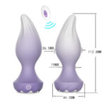 Plug Anal Vibratório e Giratório com Controle Remoto e LED - Silicone 20 Modos - Imagem 5