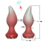 Plug Anal Vibratório e Giratório com Controle Remoto e LED - Silicone 20 Modos - Imagem 13