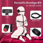 Conjunto de Bondage Profissional 8 em 1 - Kit de Imobilização Total Ajustável - Imagem 12