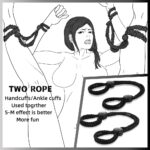 Corda de Restrição para Casais BDSM - Par de Algemas Macias para RPG - Imagem 5