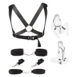 Conjunto de Restrição Corporal Bondage - Harness com Algemas de Membros Inferiores - Imagem 4