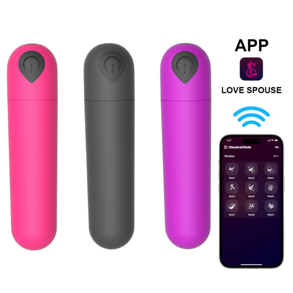 Vibrador Bullet Wireless com Controle Via App - 10 Modos de Vibração
