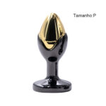 Plug Anal de Luxo Bicolor com Pedra Acrílica - Tamanho P - Imagem 4