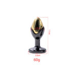 Plug Anal de Luxo Bicolor com Pedra Acrílica - Tamanho P - Imagem 3