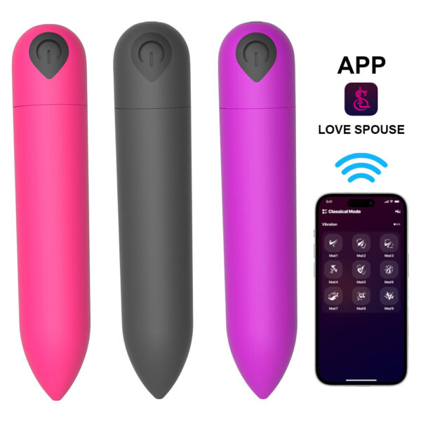 Vibrador Bullet Inteligente 10 Modos, Controle Via App e Recarregável