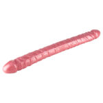 Pênis Dildo Duplo 43x4cm formato realístico com glande e texturas - Imagem 4