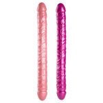 Pênis Dildo Duplo 43x4cm formato realístico com glande e texturas
