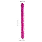 Pênis Dildo Duplo 43x4cm formato realístico com glande e texturas - Imagem 13