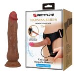 Cinta Peniana com Pênis Dildo Realista e Função Spray de Água - 19cm - Imagem 9