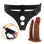 Capa Peniana com Cinta e Pênis Dildo Duplo - Estimulação Simultânea - Imagem 4