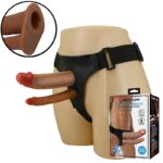 Capa Peniana com Cinta e Pênis Dildo Duplo - Estimulação Simultânea