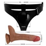 Kit Cinta Peniana Vibratória com Dildo Pênis Spray e Estimulação - 20cm - Imagem 4