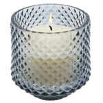 Vela aromática de vidro Livon preta 8x7cm com design minimalista