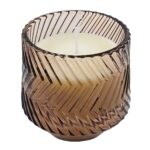 Vela Perfumada com Suporte em Vidro Marrom Luxo 7x8cm - Imagem 2