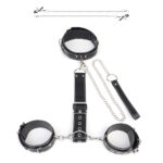 Conjunto de Bondage e Fetiche com Corrente de Tração - Kit de Algemas e Coleira Ajustável - Imagem 16