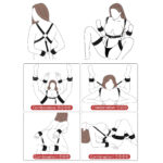 Conjunto de Restrição Corporal Bondage - Harness com Algemas de Membros Inferiores - Imagem 10