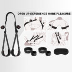Kit BDSM de Restrição para Cama - Algemas de Pulso, Coxa e Tornozelo com Venda - Imagem 8