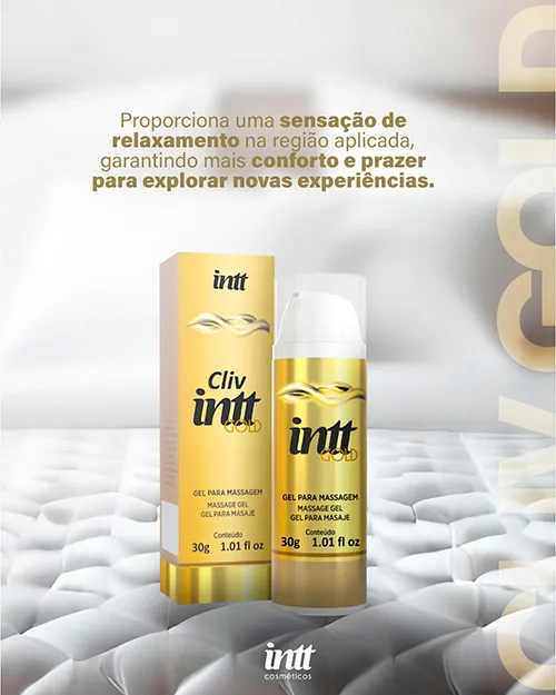 Cliv Intt Gold lubrificante anal dessensibilizante campanha sensual casal