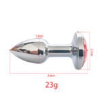 Plug Anal Anatômico de Metal - Design Cônico para Iniciantes (Tamanho Mini) - Imagem 40