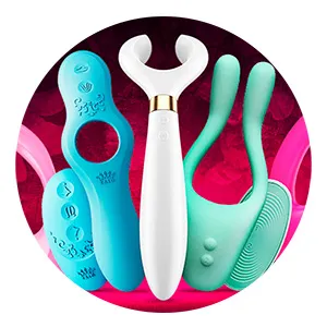 Vibrador para casal com estímulo duplo