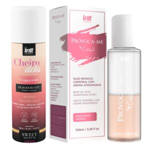 Kit Afrodisíaco Feminino Cheiro Dela e Óleo para massagem Provoca-me da Intt