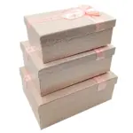 Caixa luxo Para Presente Rose com laço acetinado nos tamanhos P, M e G em Cuiabá
