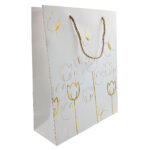 Sacola para Presente Tulip e Butterfly 26x10cm - Estampa Floral Luxo - Imagem 2