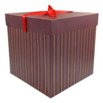 Caixa de Presente Quadrada 15x15x15cm com Laço - Imagem 2