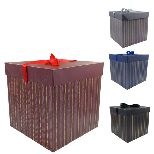 Caixa de Presente Quadrada 15x15x15cm com laço decorativo, disponível em Cuiabá