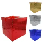 Caixa de Presente Quadrada 22x22cm em Cuiabá com laço decorativo na tampa